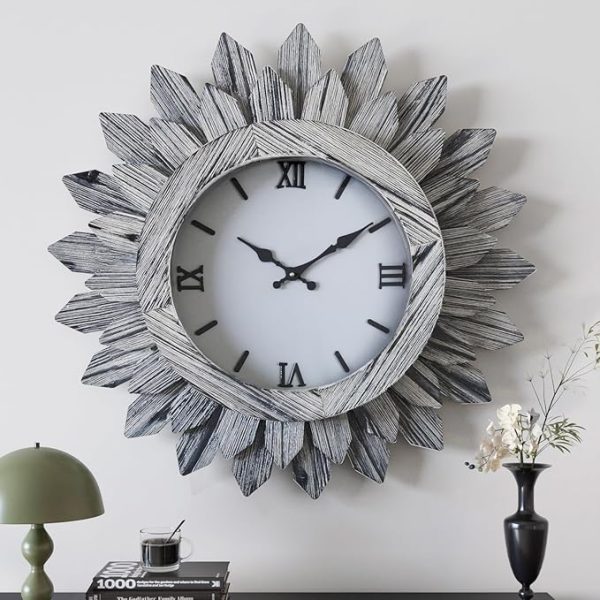 Large Boho Sunburst Decorative Wall Clock