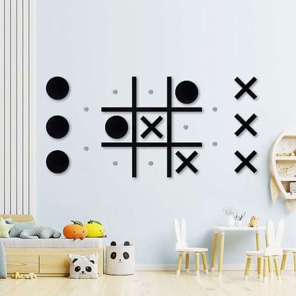 Magnetic Tic Tac Toe Wall-Mount Game